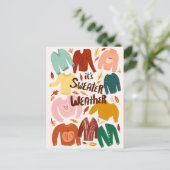 Het is Sweater Weer Herfst Herfst Seizoensgebonden Briefkaart (Staand voorkant)