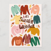 Het is Sweater Weer Herfst Herfst Seizoensgebonden Briefkaart (Voorkant)