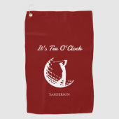 Het is T-shirt O'Clock Red Golfhanddoek (Voorkant)
