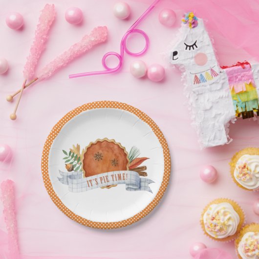 Het is taarttijd | Pumpkin Pie Paper Bord (Feest)