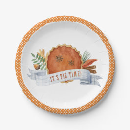 Het is taarttijd | Pumpkin Pie Paper Bord