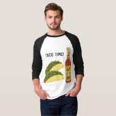 Het is TACO TIME leuke taco's hot sauce T-shirt (Voorkant volledig)