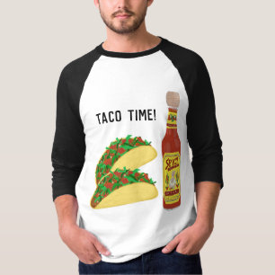 Het is TACO TIME leuke taco's hot sauce T-shirt