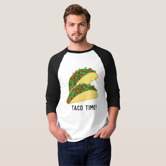Het is TACO-TIME leuke taco's T-shirt (Voorkant volledig)
