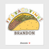 Het is Taco Time Taco verjaardagsfeestje gunst Sticker (Vel)