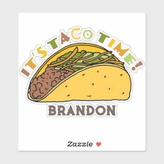 Het is Taco Time Taco verjaardagsfeestje gunst Sticker (Vel)