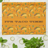 Het is Taco Time Tex Mex Mexican Food Pattern Sina Theedoek (Gevouwen)