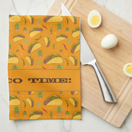 Het is Taco Time Tex Mex Mexican Food Pattern Sina Theedoek