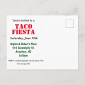 Het is Taco Time | Uitnodiging van Taco Party Fies (Achterkant)