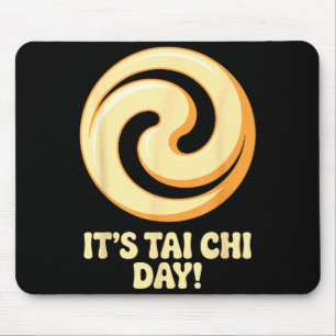 Het is Tai Chi-dag Martial Arts Wellness-meditatie Muismat