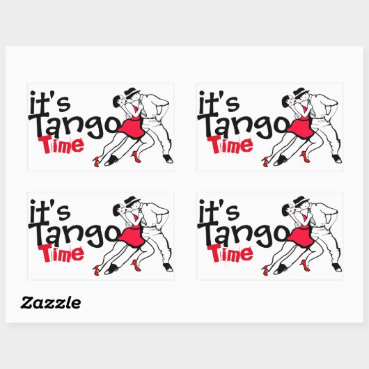Het is Tango tijd Rechthoekige Sticker (Vel)