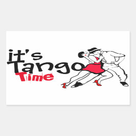 Het is Tango tijd Rechthoekige Sticker
