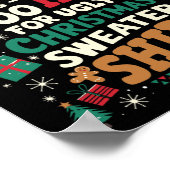 Het is te heet voor lelijke kerst grappige kerst M Poster (Hoek)