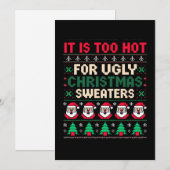 Het Is Te Heet Voor Lelijke Kerstmutsen Santa Kaart (Voorkant / Achterkant)