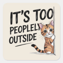 "Het is te mensen buiten" Grappige introverte kat