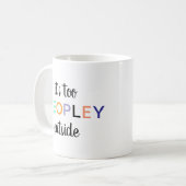 Het is te mok, grappig cadeau, grappige mok, grapp koffiemok (Voorkant links)