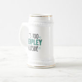 Het is te Peopley buiten Introvert Pap Birthday Bierpul (Voorkant links)