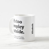 Het is te Peopley buiten Koffiemok (Voorkant links)