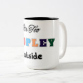 Het is te Peopley buiten Tweekleurige Koffiemok (Voorkant rechts)