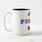 Het is te Peopley buiten Tweekleurige Koffiemok (Links)