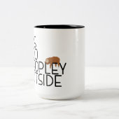 Het is te veel mensen buiten grappige koffie liefh tweekleurige koffiemok (Center)