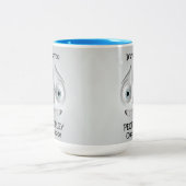 Het is te veel mensen buiten grappige sarcastische tweekleurige koffiemok (Center)