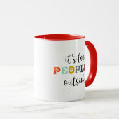 Het is te veel mensen buiten introvert koffie - ca mok (Voorkant rechts)