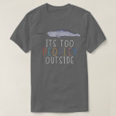 Het is te veel mensen buiten Introvert Narwhal Laz T-shirt (Design voorkant)