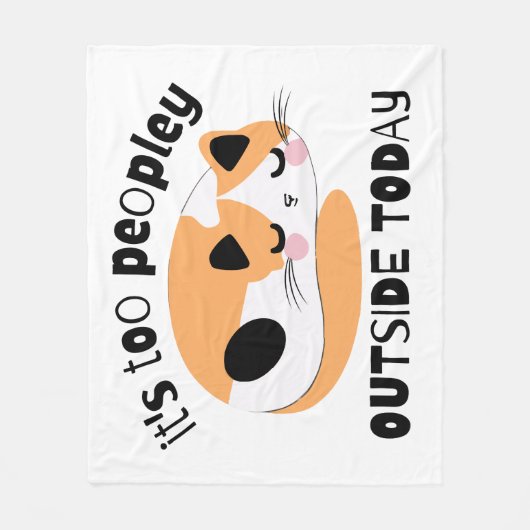 Het is te veel mensen buiten vandaag fleece deken (Voorkant)