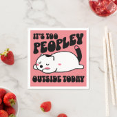 Het is te veel mensen buiten vandaag servet (Insitu)