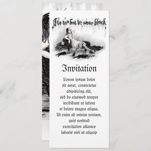 Het is te warm om zwart te Draag Kaart (Voorkant / Achterkant)