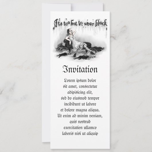 Het is te warm om zwart te Draag Kaart (Voorkant)