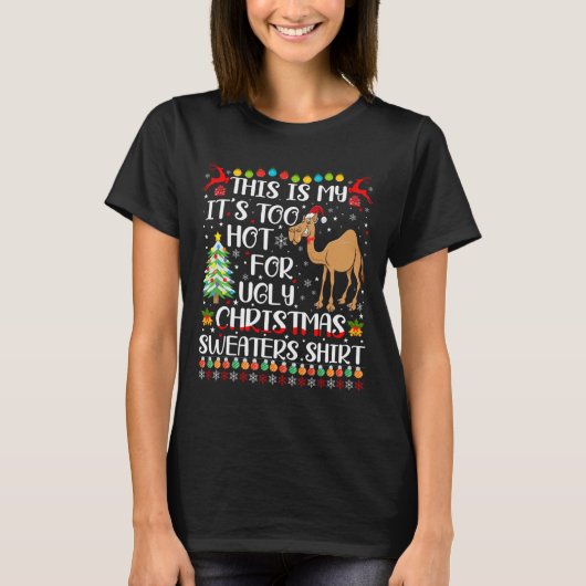 Het is te warm voor lelijke kersttruien Camel Love T-shirt (Voorkant)