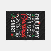 Het is te warm voor lelijke kerstzweten. fleece deken (Voorkant (Horizontaal))