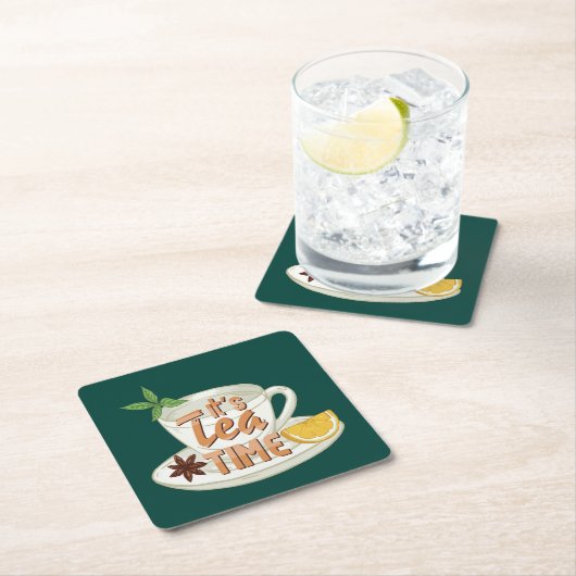 Het is Tea Time Kartonnen Onderzetters (Insitu)