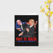 Het is terug zoals je het vond, grappige Trump Sla Kaart (Gele Bloem)