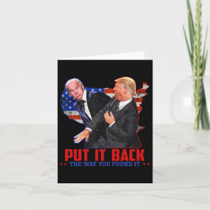 Het is terug zoals je het vond, grappige Trump Sla Kaart