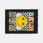 Het is testdag dat je dit testdag leraar Kind hebt Fleece Deken (Voorkant (Horizontaal))