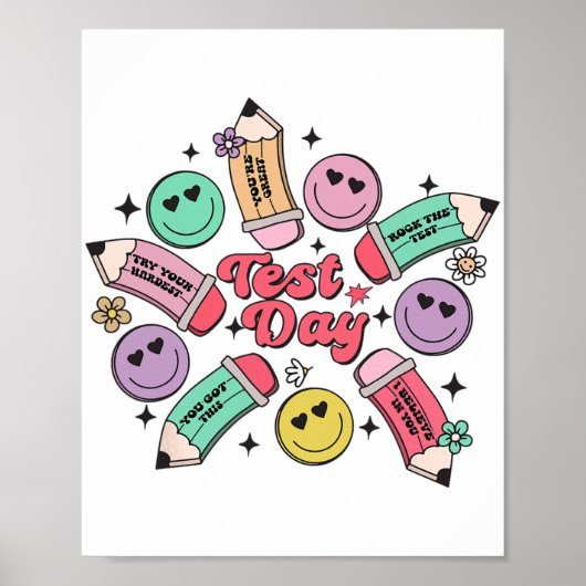 Het is testdag voor Yall Teacher Team State Testin Poster (Voorkant)