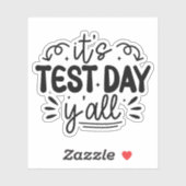 Het is testdag Y'all, Groovy testdag leraar Sticker (Vel)