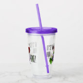 Het is tijd of wijn! acryl drinkbeker (Links)