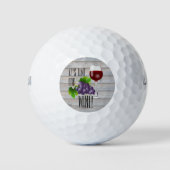 Het is tijd of wijn! golfballen (Voorkant)