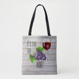Het is tijd of wijn! tote bag