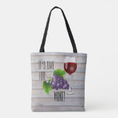 Het is tijd of wijn! tote bag (Achterkant)