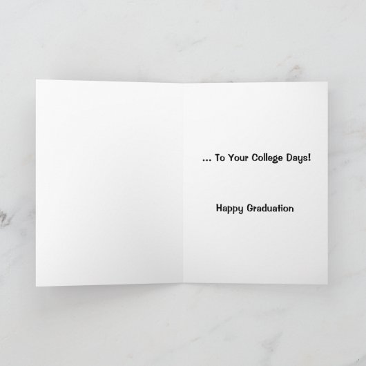 Het is tijd om afscheid te nemen van je schooltijd kaart (Binnen)