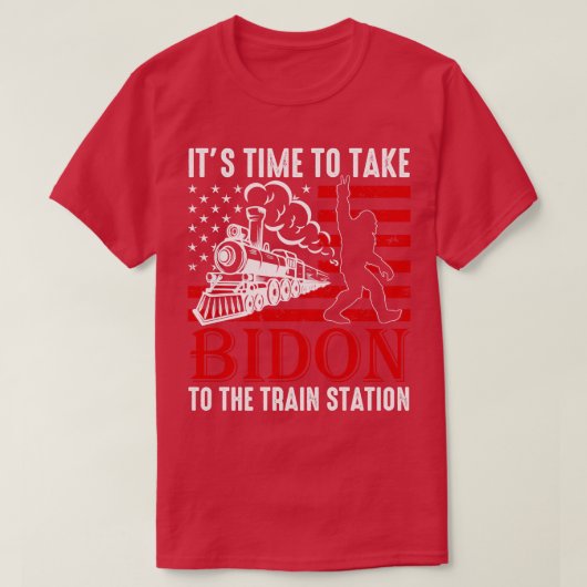 Het is tijd om Bidon naar het treinstation Bigfoo  T-shirt (Design voorkant)