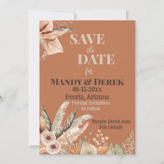 Het is tijd om de datum vast te leggen save the date (Voorkant)