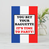 Het is tijd om de Franse vlag te vieren. Kaart (Staand voorkant)