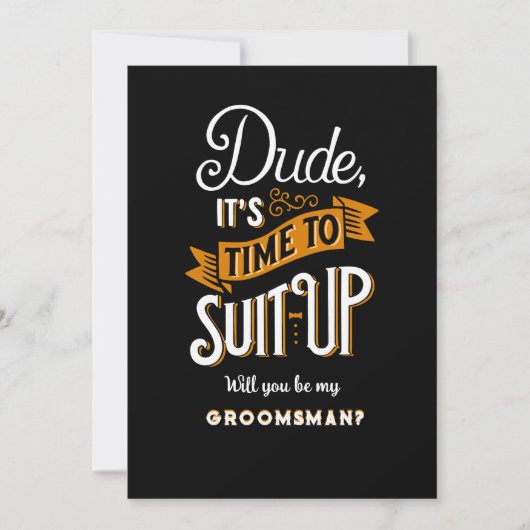 Het is tijd om de Groomsman-Kaart op te pakken Kaart (Voorkant)