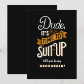 Het is tijd om de Groomsman-Kaart op te pakken Kaart (Voorkant / Achterkant)